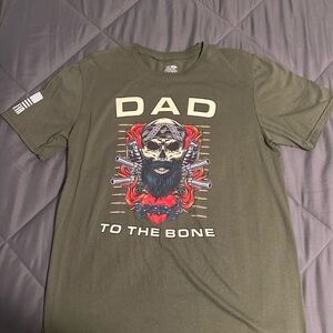 Dad to the Bone Graphic T-Shirt - Olive Green